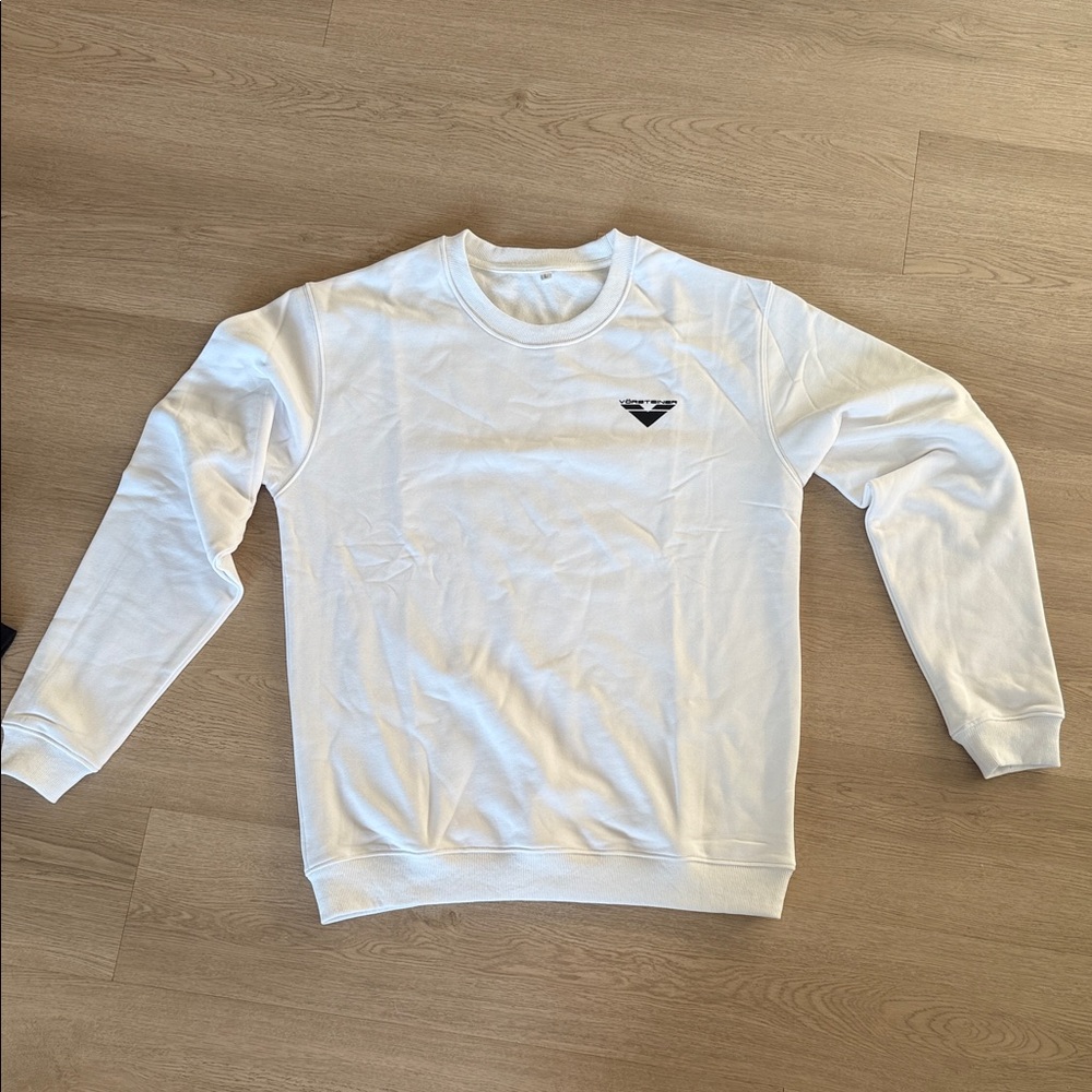 Classic White Crewneck Sweater large